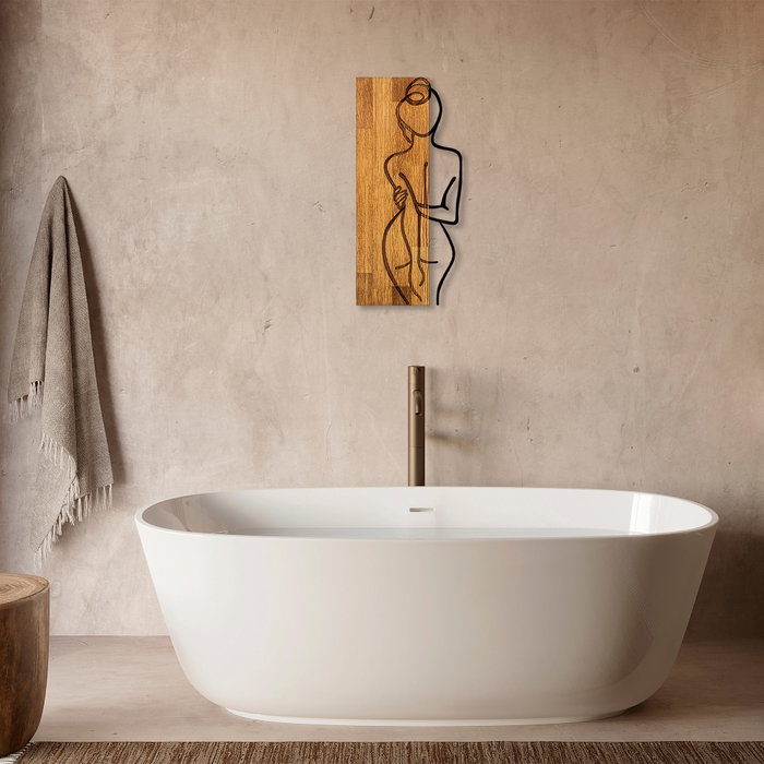 Wallity MA-294 Accesorio de Pared Decorativo de Madera y Metal Nogal y Negro Wallity MA-294 Accesorio de Pared Decorativo de Madera y Metal Nogal y Negro